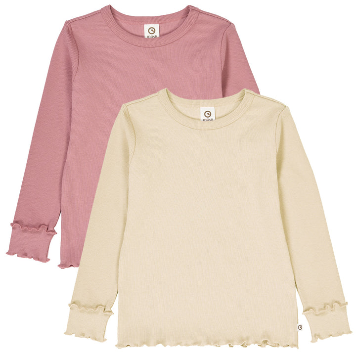 COZY ME RIB deco bluse 2-pak