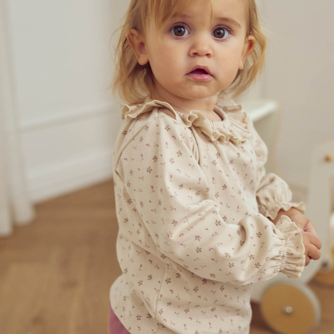 ASTER rib flæsekrave bluse