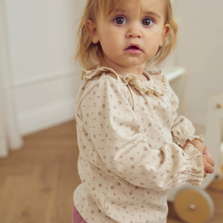 ASTER rib flæsekrave bluse