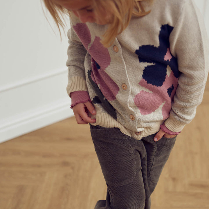 ZINNA blomsterbroderet strik cardigan