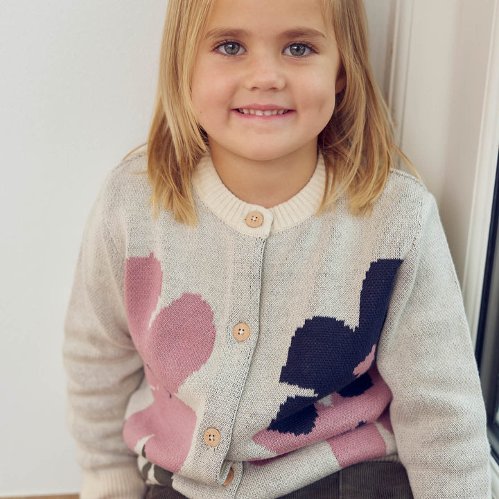 ZINNA blomsterbroderet strik cardigan