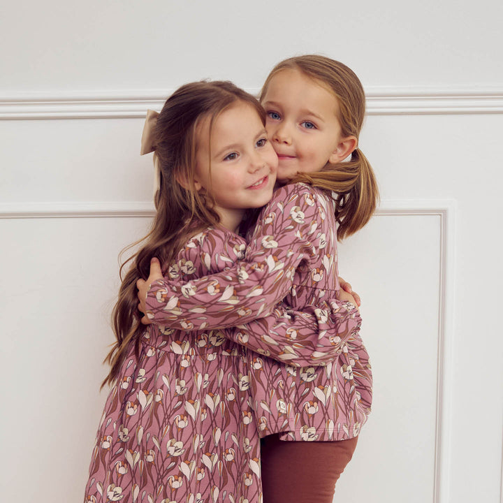 AUTUMN peplum bluse med blomsterprint