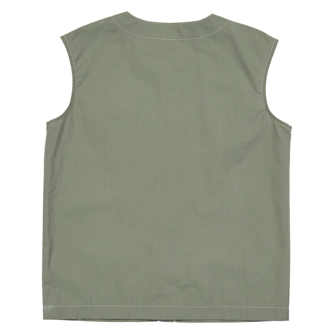 POPLIN vest med knapper