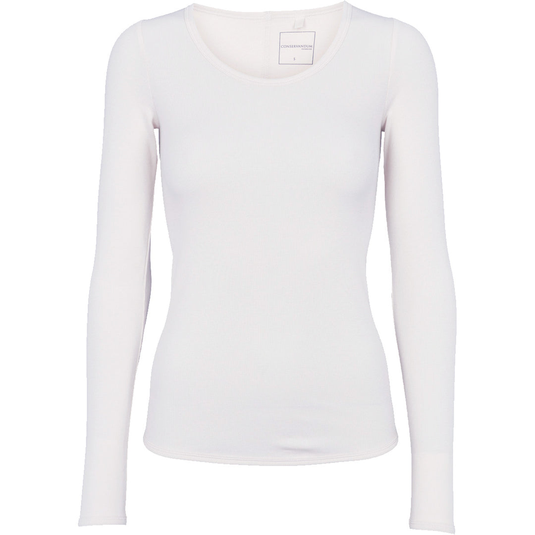 CALM RIB langærmet bluse
