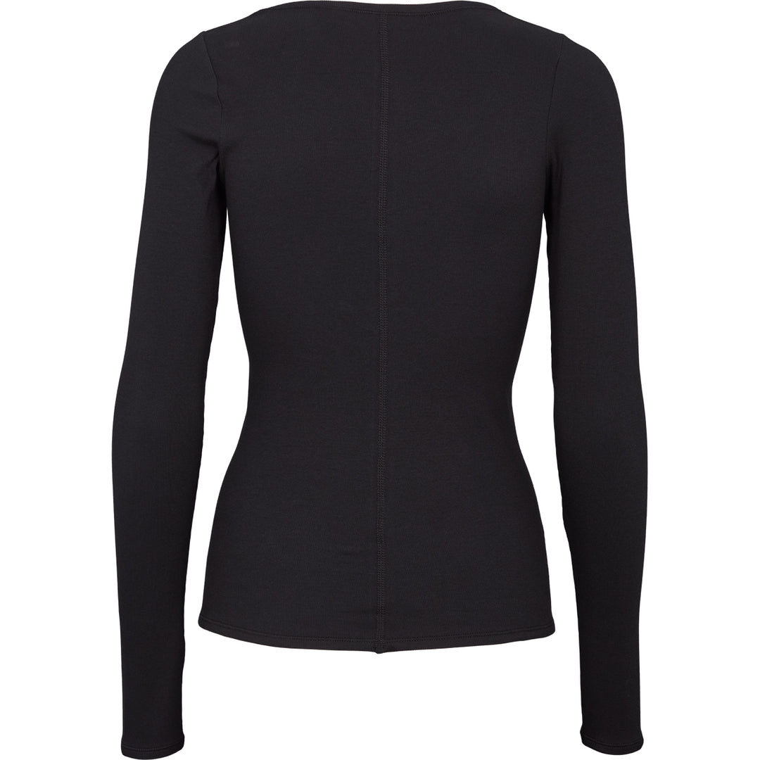 CALM RIB langærmet bluse