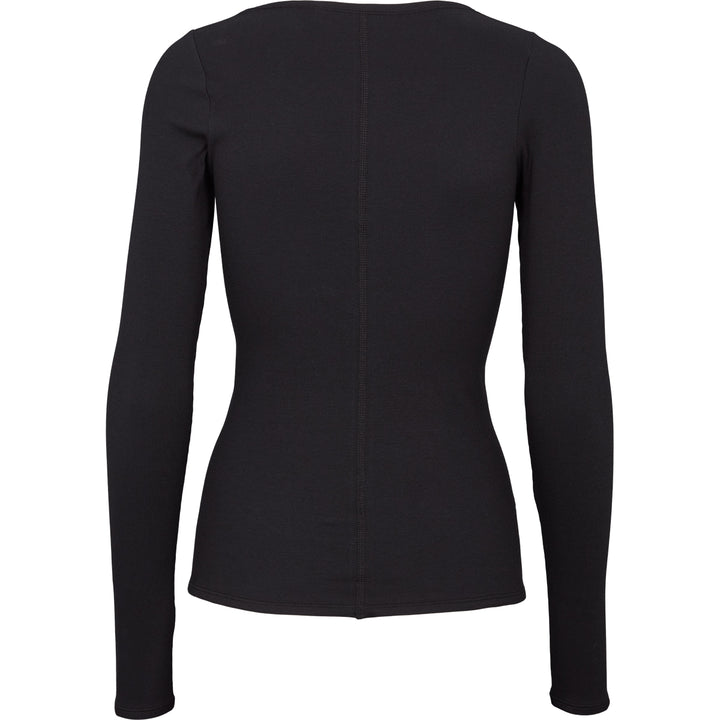 CALM RIB langærmet bluse