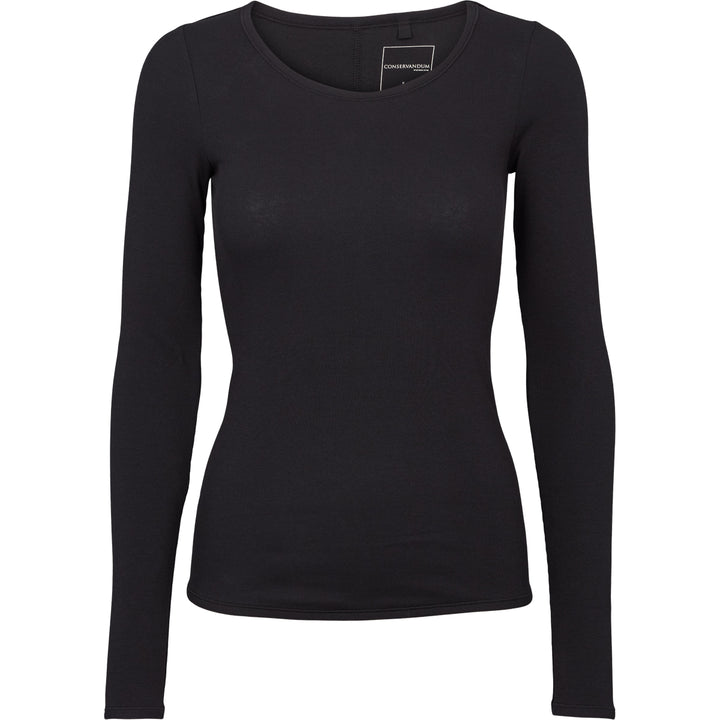 CALM RIB langærmet bluse