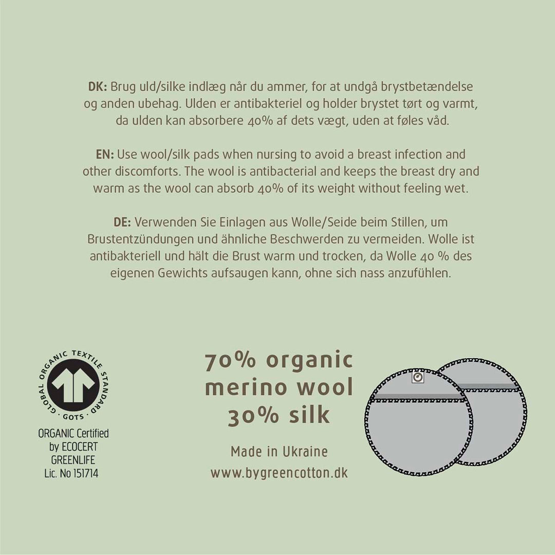 WOOL/SILK ammeindlæg i merinould