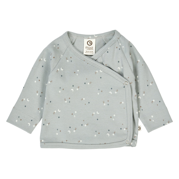 STARS rib cardigan med krydslukning