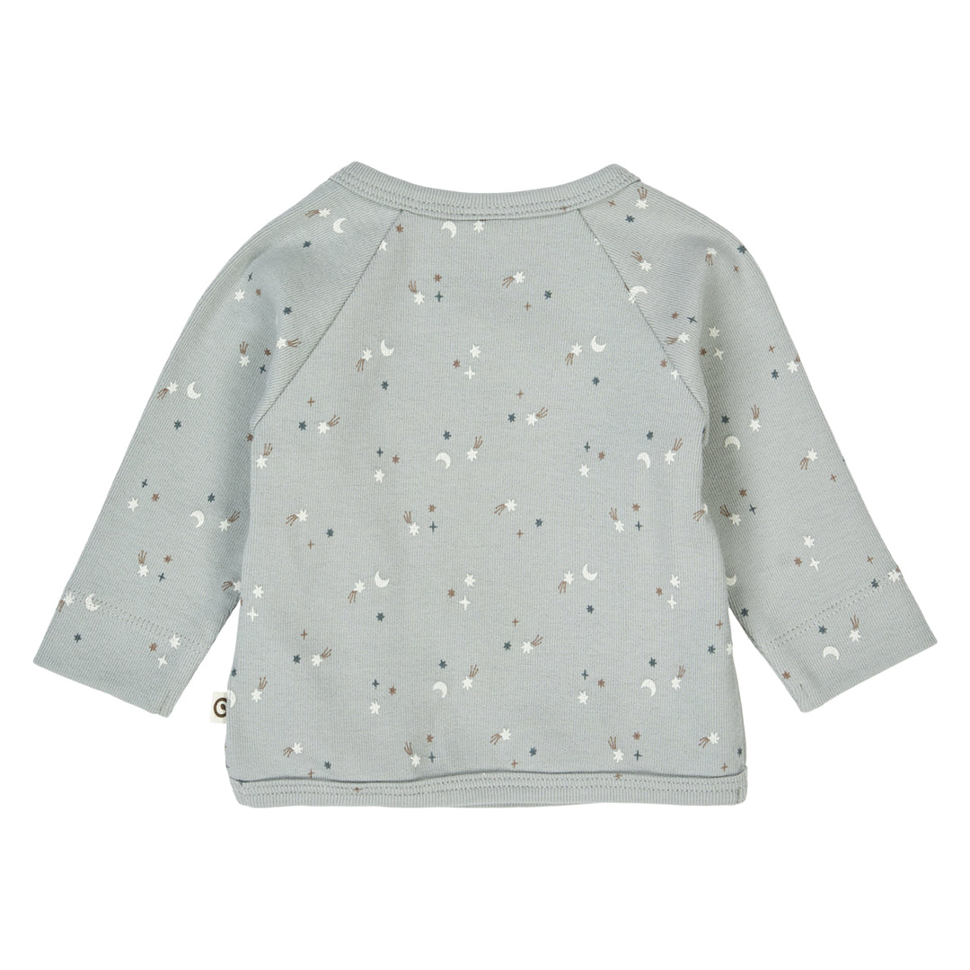 STARS rib cardigan med krydslukning