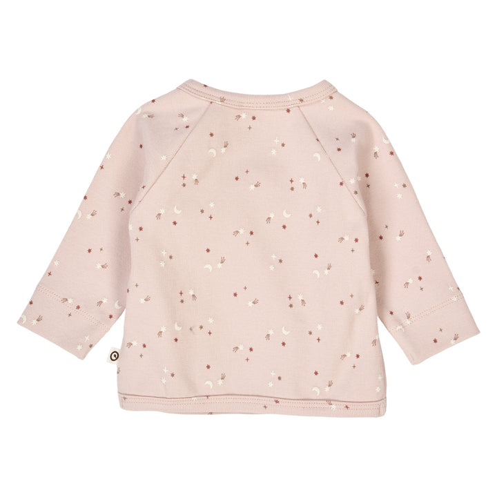 STARS rib cardigan med krydslukning