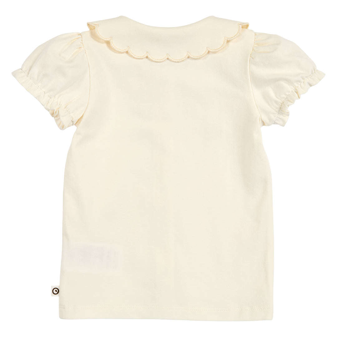 COZY ME skjortebluse med pufærmer