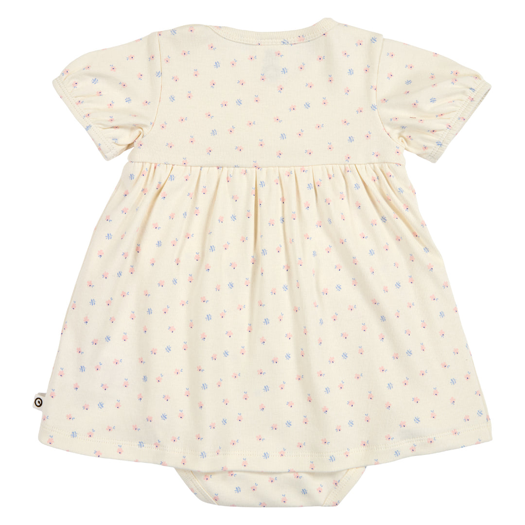 SPRING rib blomstret body kjole