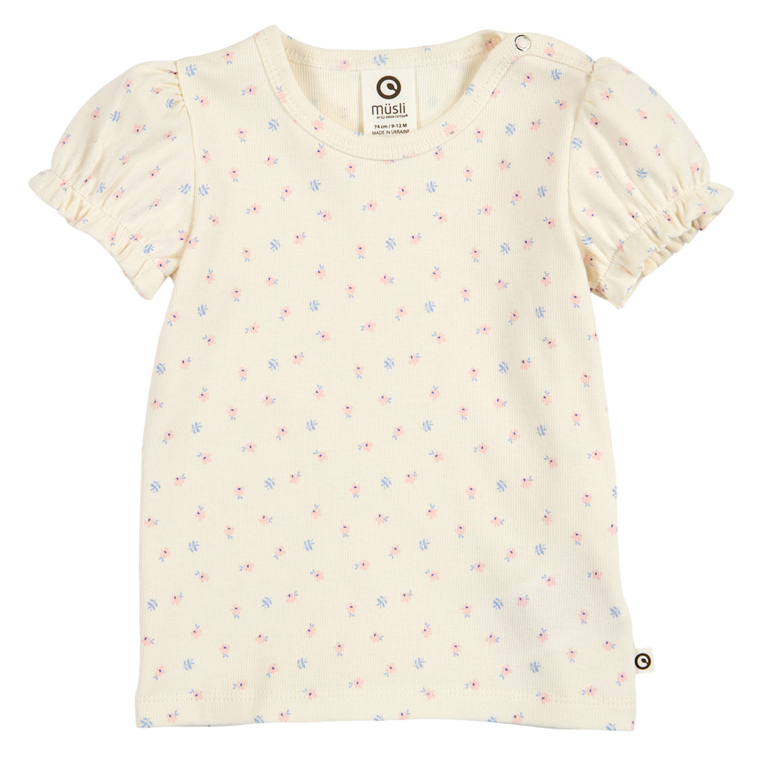 SPRING rib blomstret T-shirt