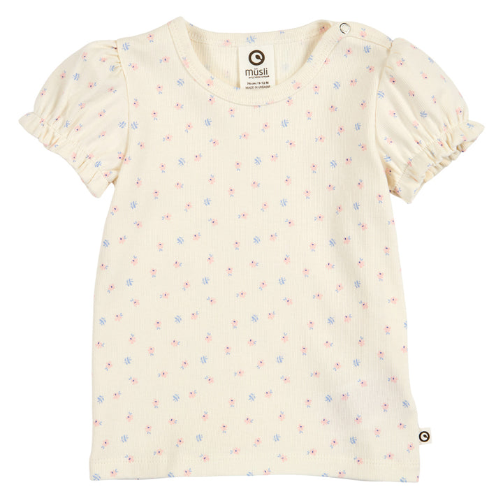 SPRING rib blomstret T-shirt