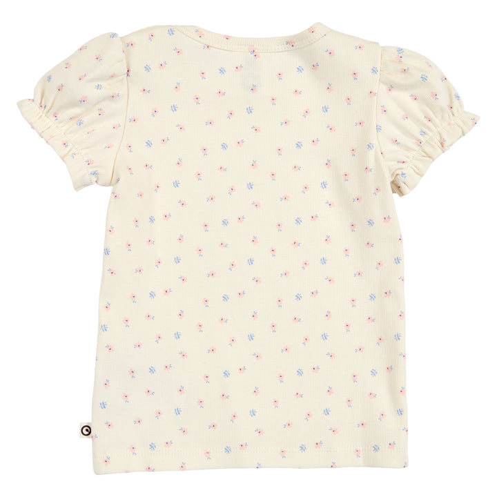 SPRING rib blomstret T-shirt
