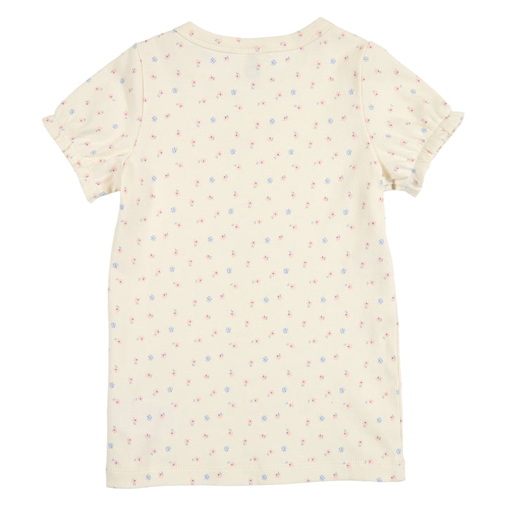 SPRING rib top med blomster