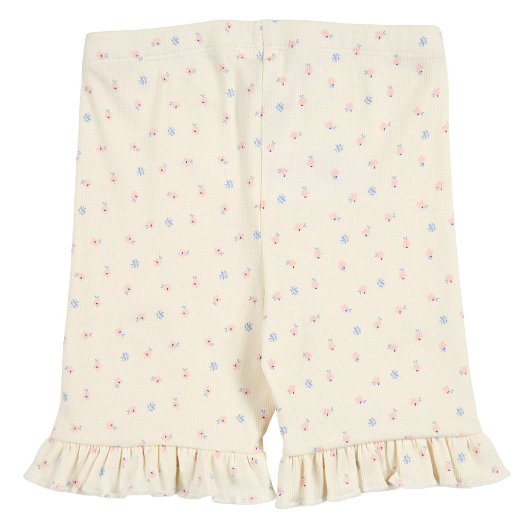 SPRING rib flæse tights med blomster