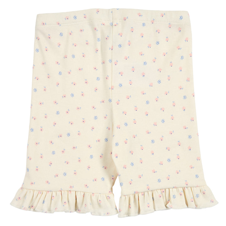 SPRING rib flæse tights med blomster