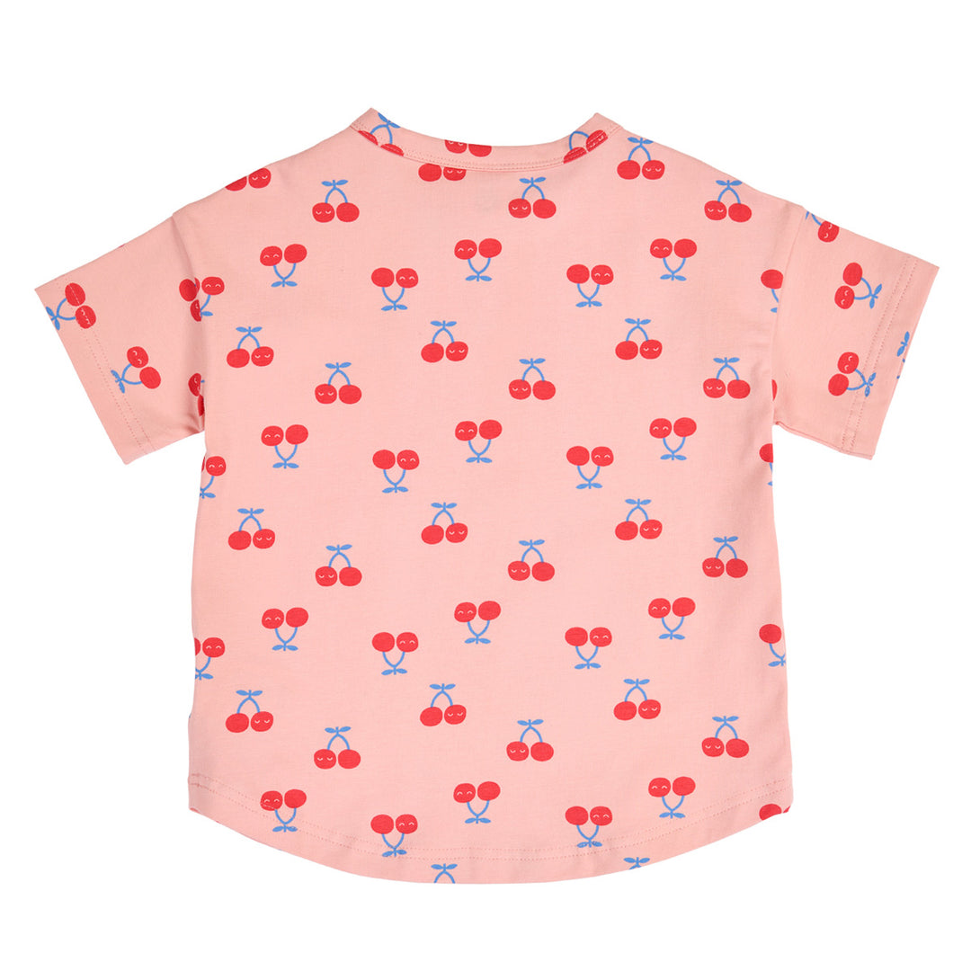 CHERRIES oversize T-shirt med kirsebær