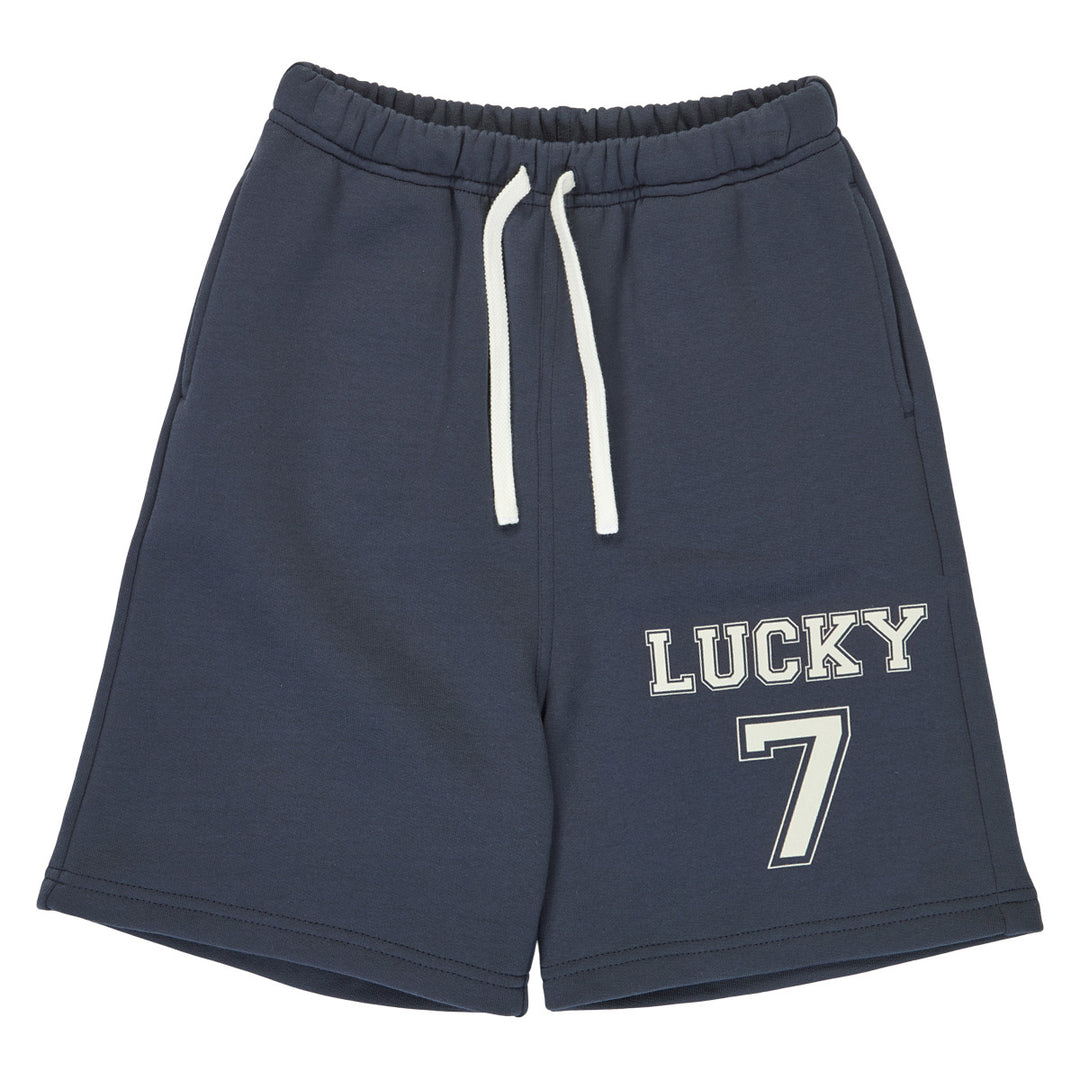 LUCKY sweat baggy shorts