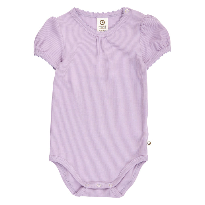 MELLOW tencel picot kortærmet body