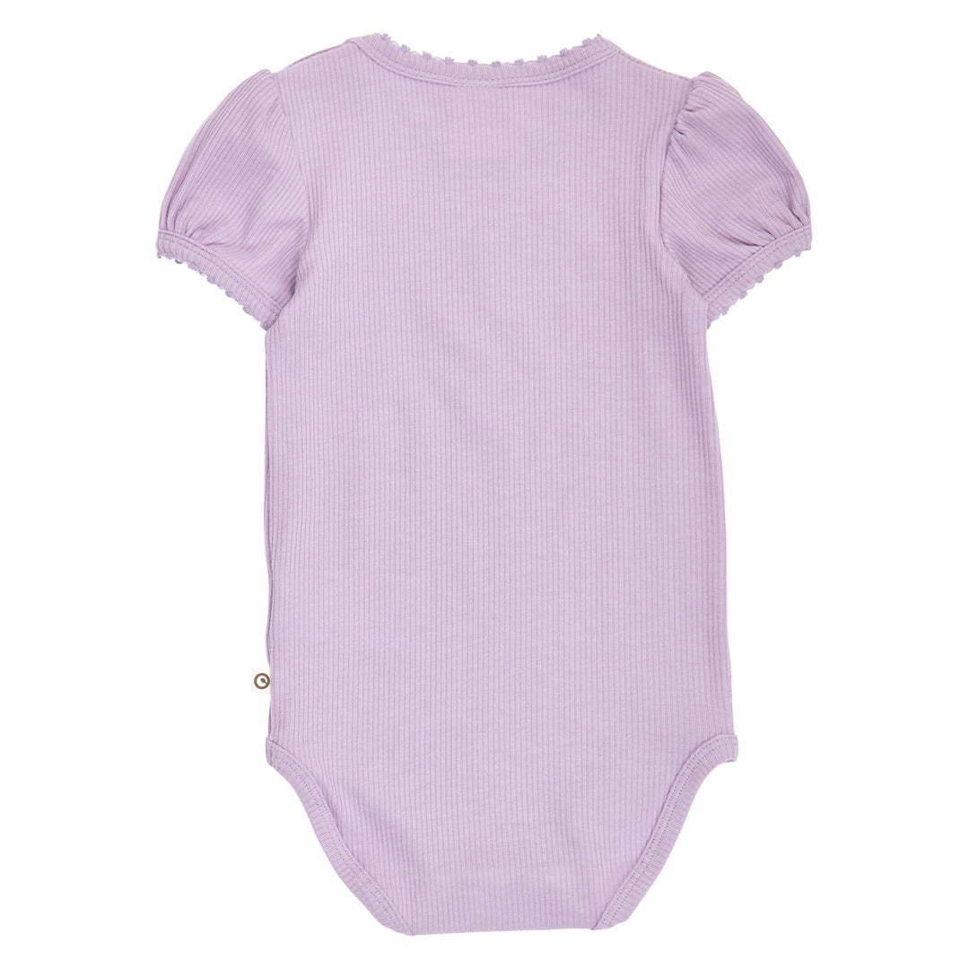 MELLOW tencel picot kortærmet body