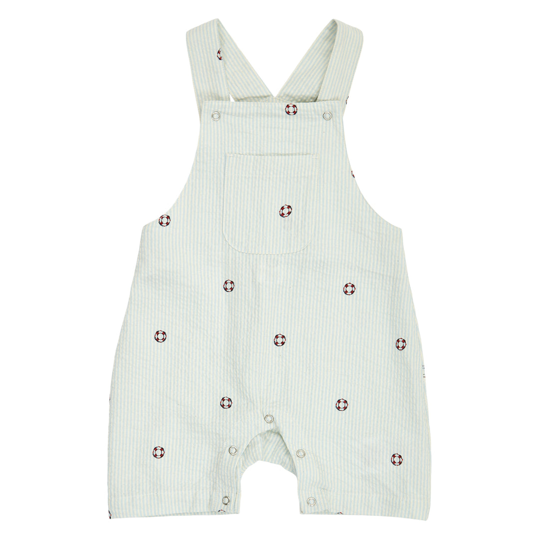 SEERSUCKER stribede overalls