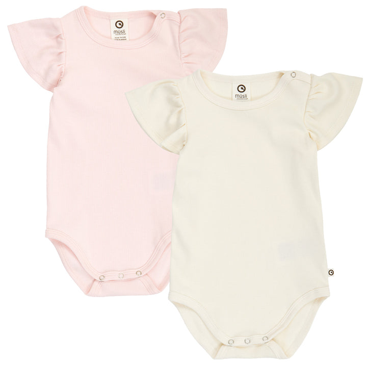 COZY ME RIB flæseærme body 2-pak
