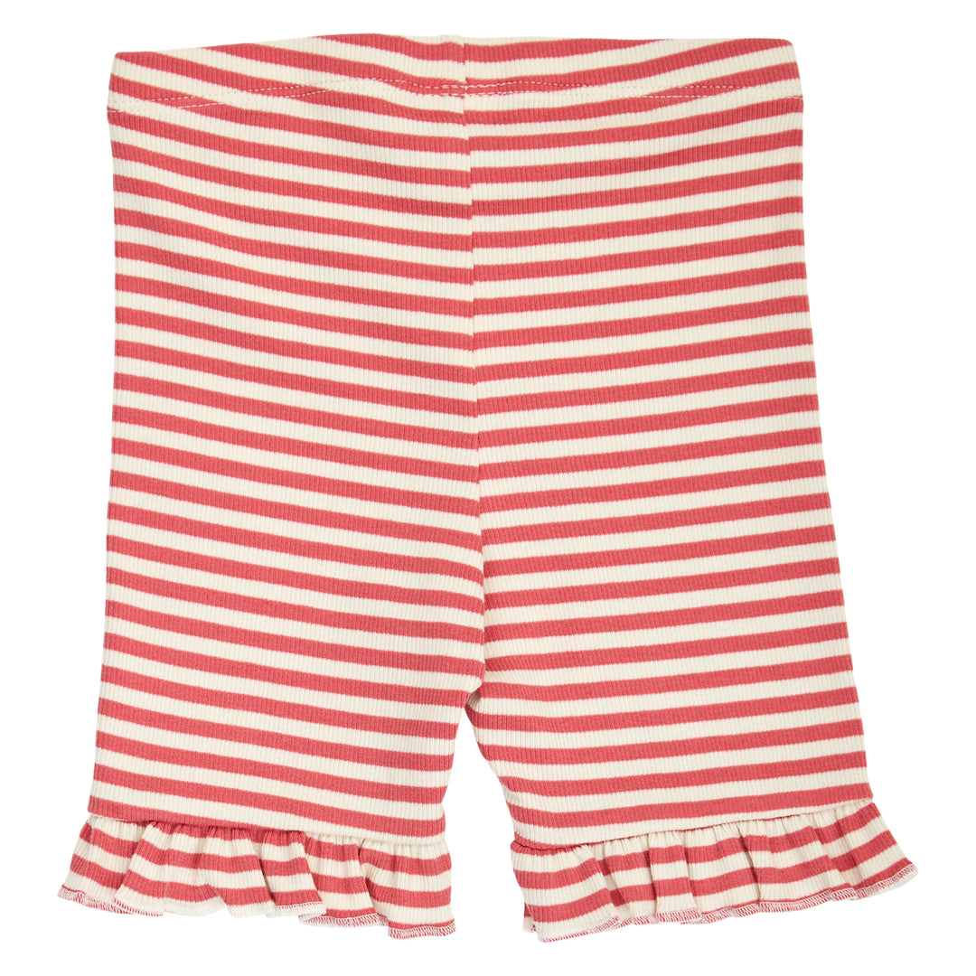 RIB STRIPE tights med flæser