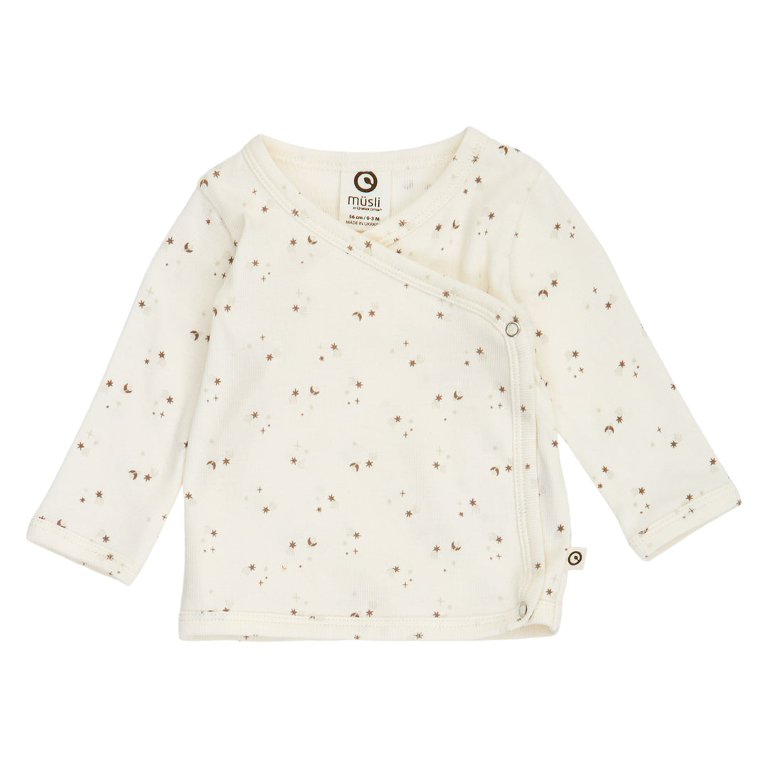 SPARKLE rib cardigan med krydslukning