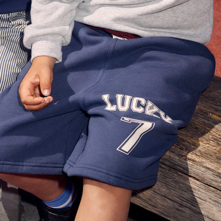 LUCKY sweat baggy shorts