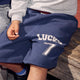 LUCKY sweat baggy shorts