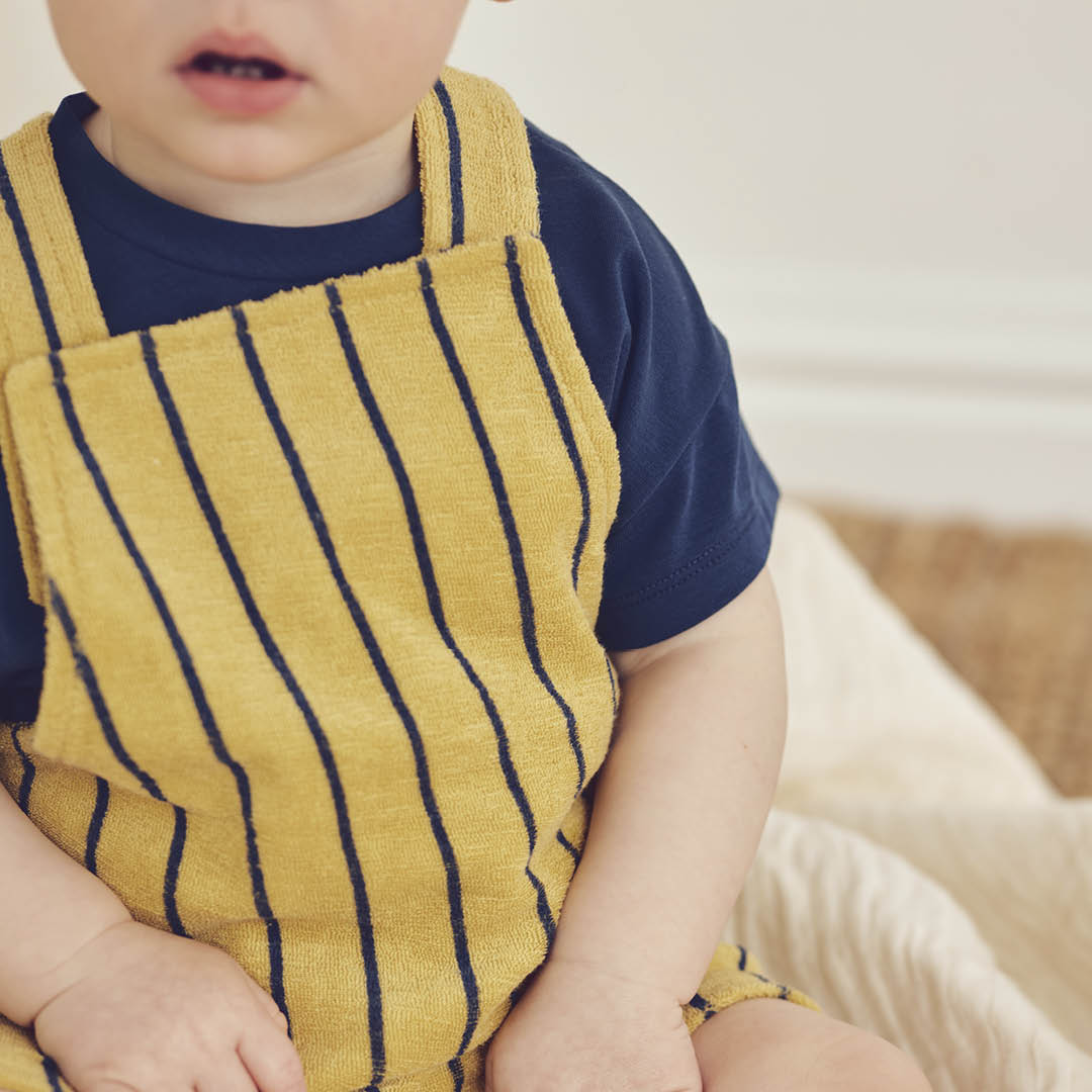 TERRY STRIPE overalls i frotté
