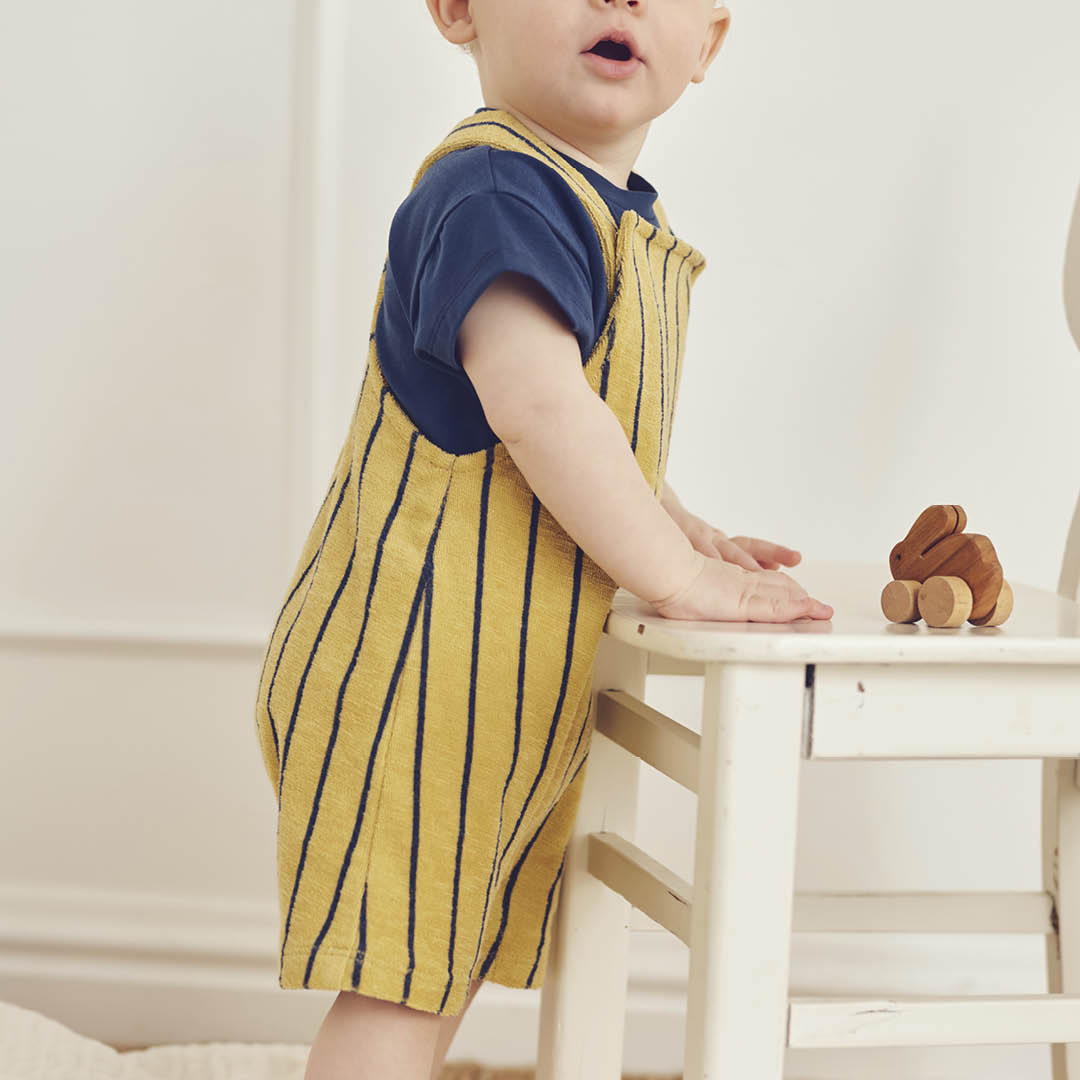 TERRY STRIPE overalls i frotté