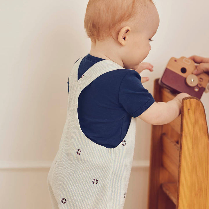 SEERSUCKER stribede overalls