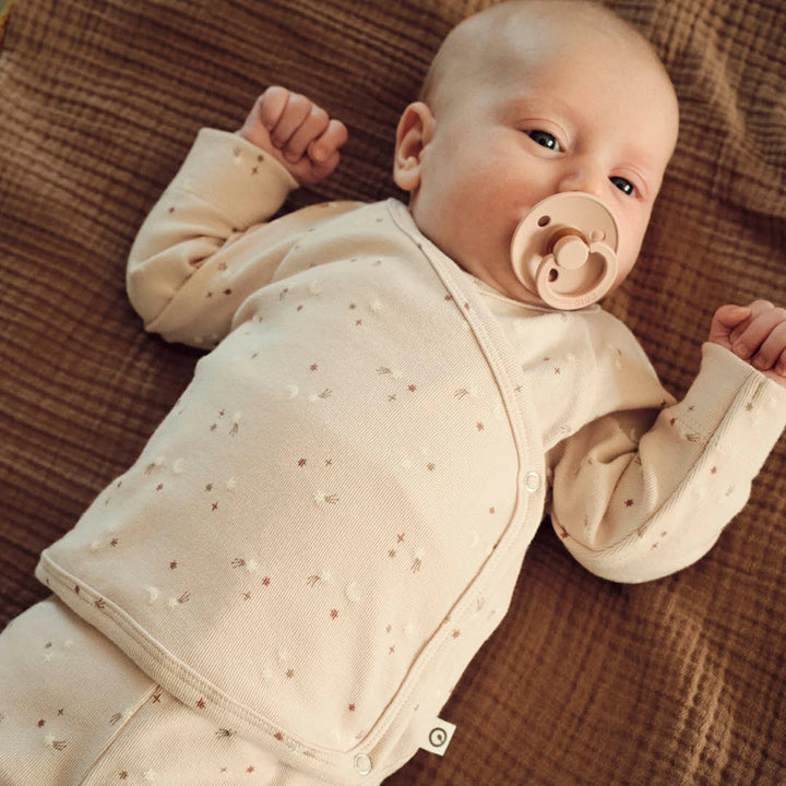 STARS rib cardigan med krydslukning