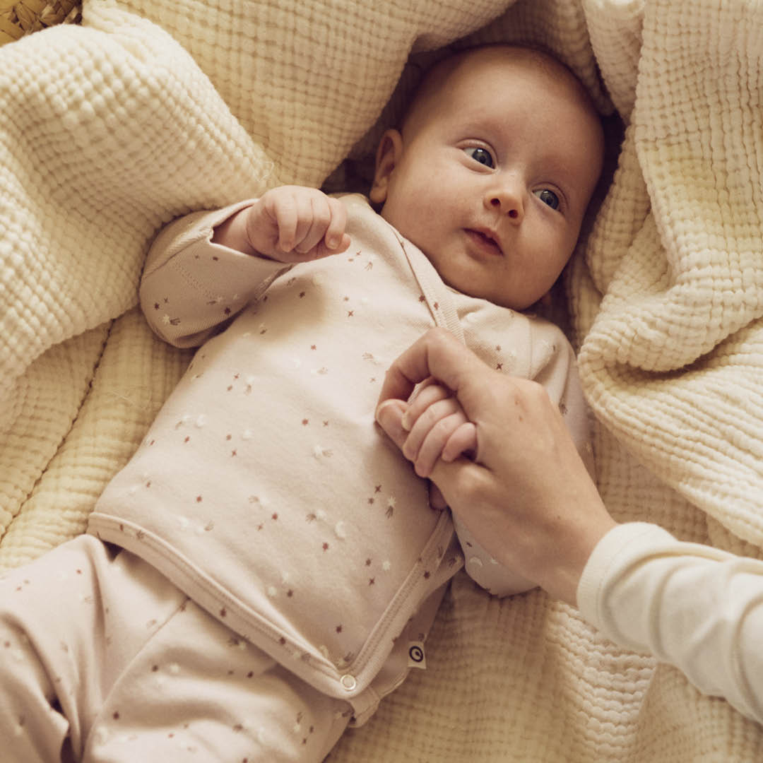 STARS rib cardigan med krydslukning