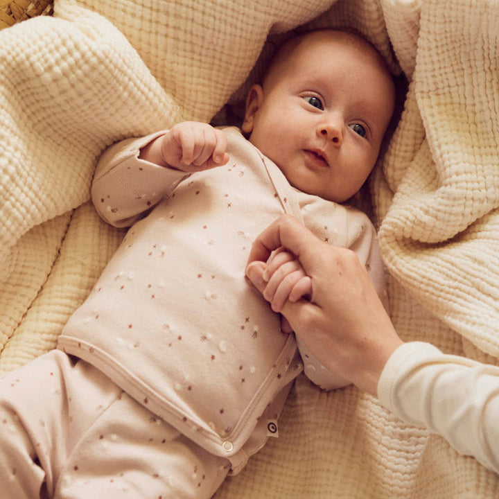 STARS rib cardigan med krydslukning