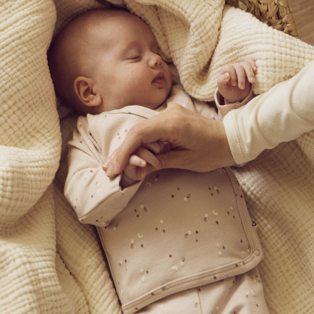 STARS rib cardigan med krydslukning