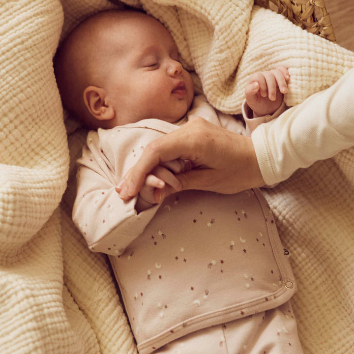 STARS rib cardigan med krydslukning