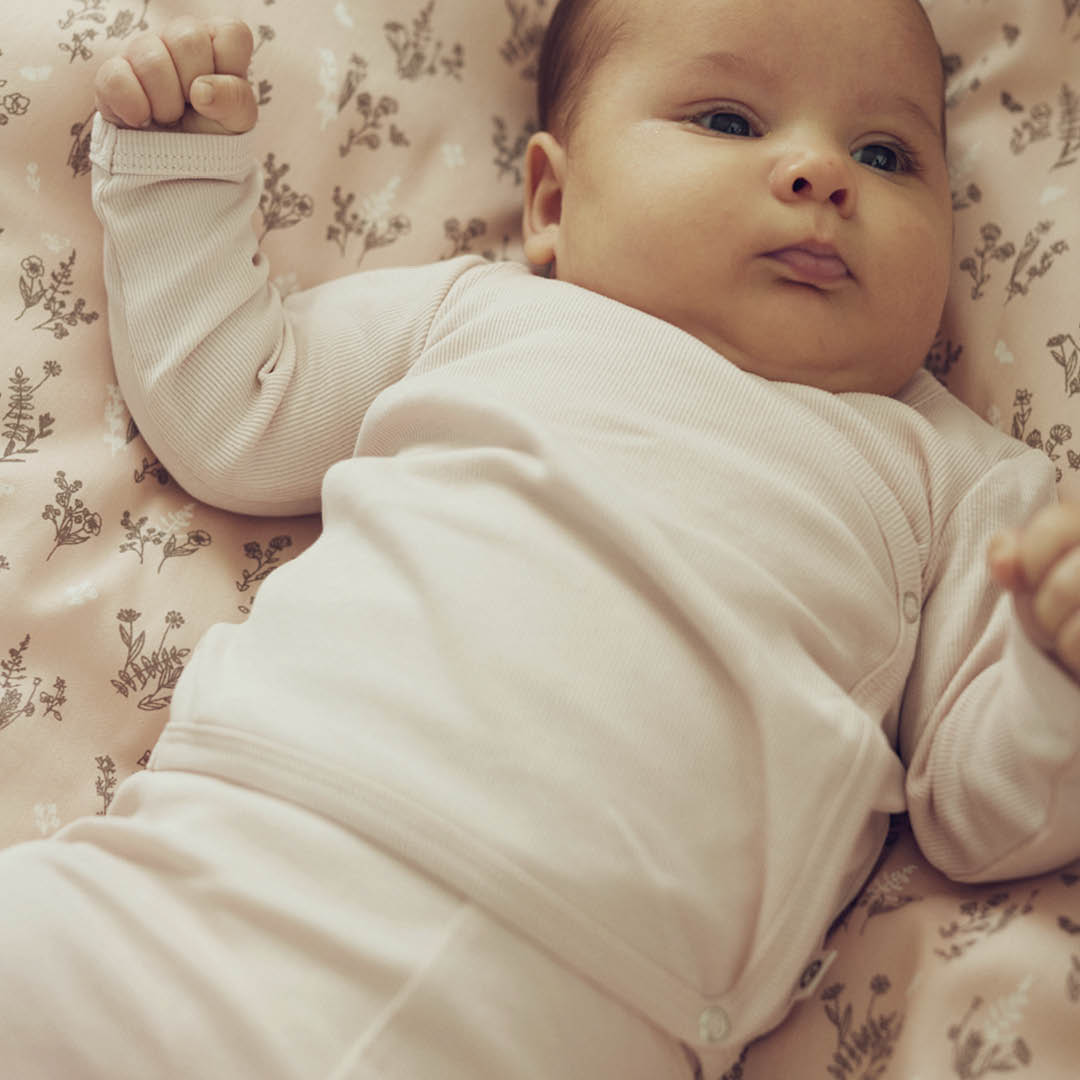 RIB cardigan med krydslukning