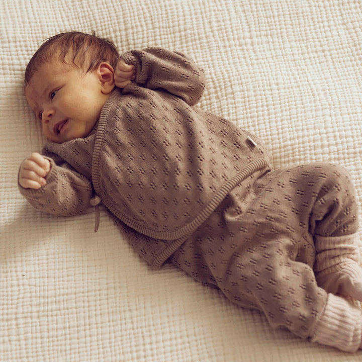 KNIT cardigan med krydslukning