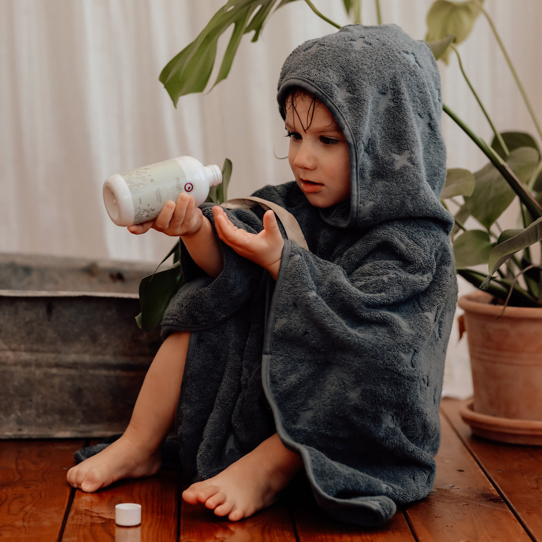 Poncho med hætte
