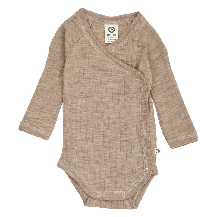 WOOLLY RIB body med krydslukning