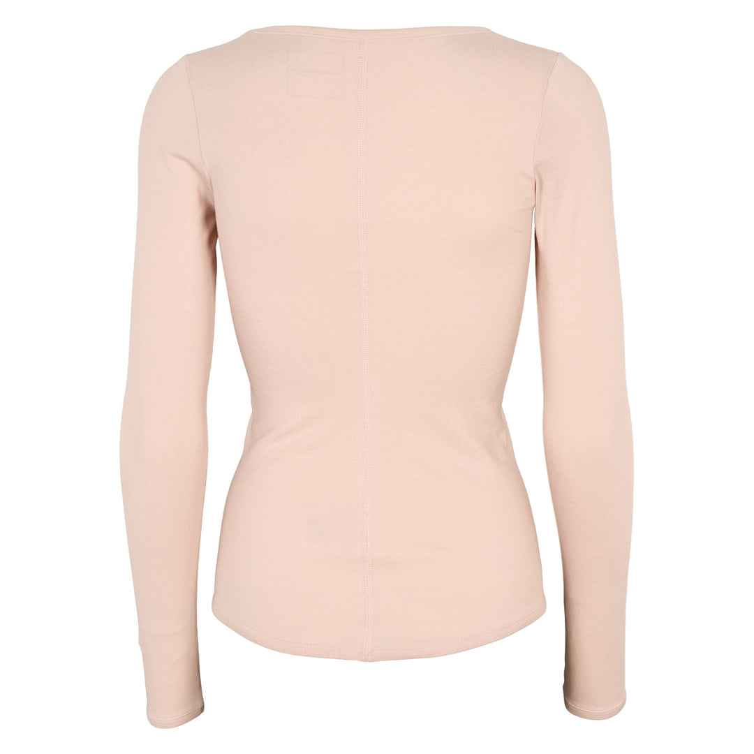 CALM RIB langærmet bluse