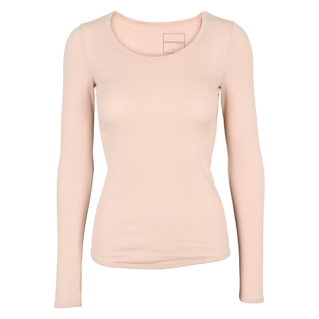 CALM RIB langærmet bluse