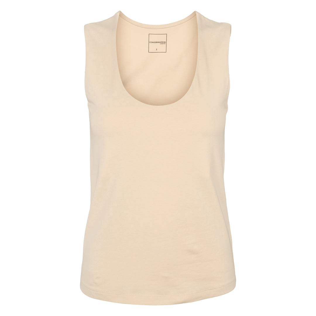 SCOOP NECK top