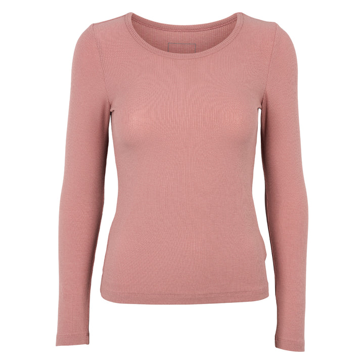 MELLOW tencel rib langærmet bluse