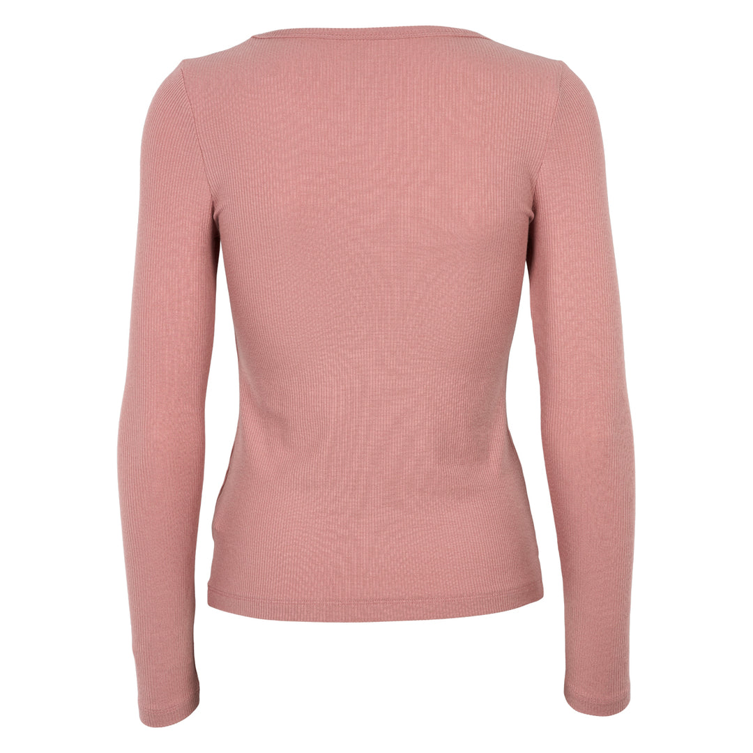 MELLOW tencel rib langærmet bluse